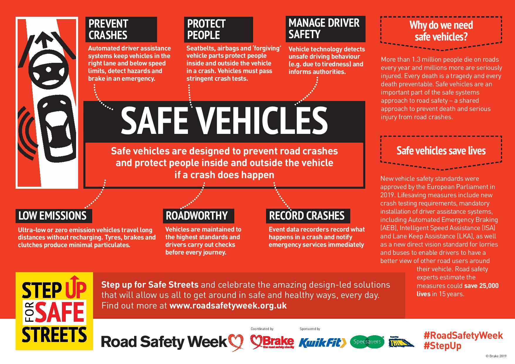 Road safety week safe vehicles